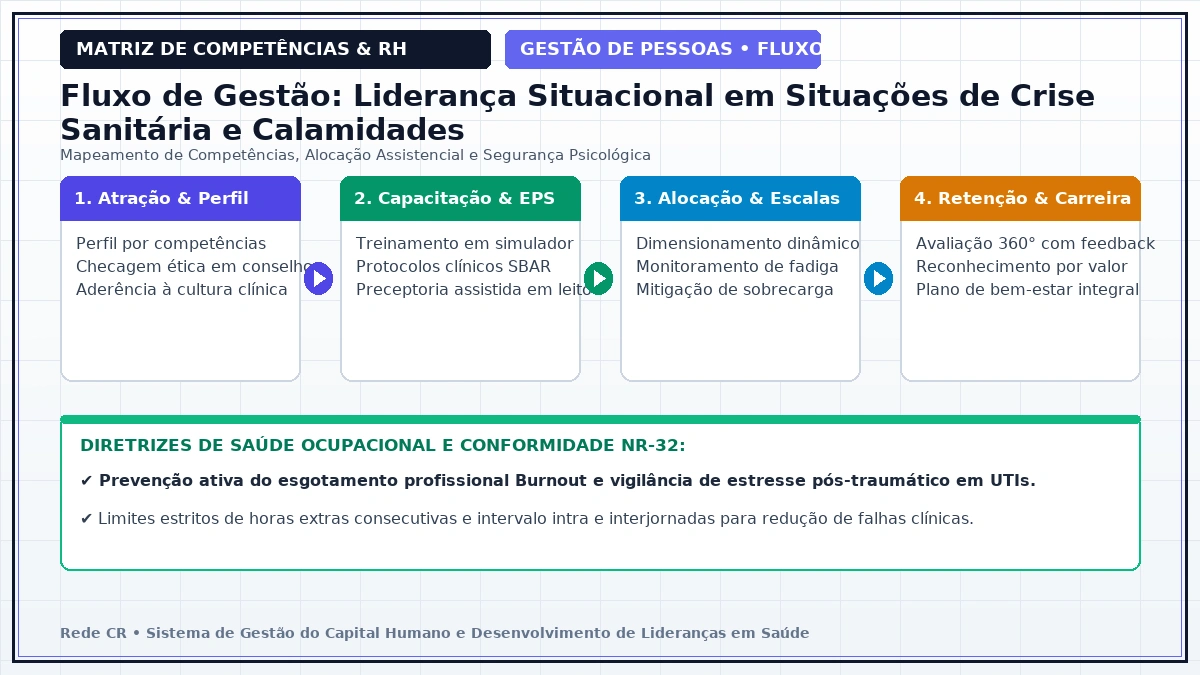 Diagrama de Engenharia de Processos de Pessoas e Matriz de Competências Clínicas - Educação Permanente em Saúde (EPS) e Simulação Realística in situ