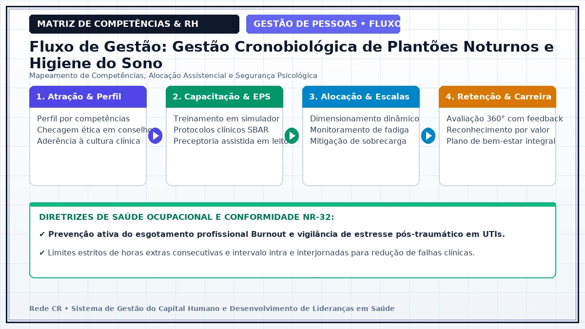 Diagrama de Engenharia de Processos de Pessoas e Matriz de Competências Clínicas - Prevenção do Esgotamento Profissional (Burnout) e Saúde Mental em UTIs