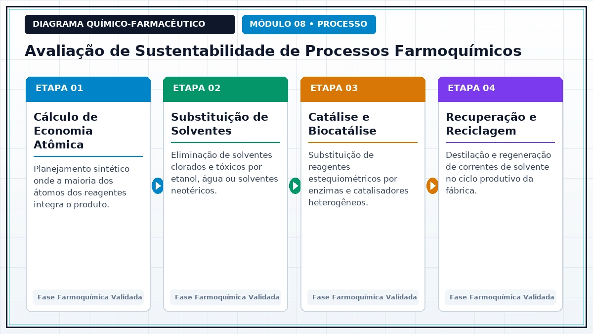 Diagrama Técnico e Rota de Process Chemistry - Química Verde e Reatores Farmacêuticos