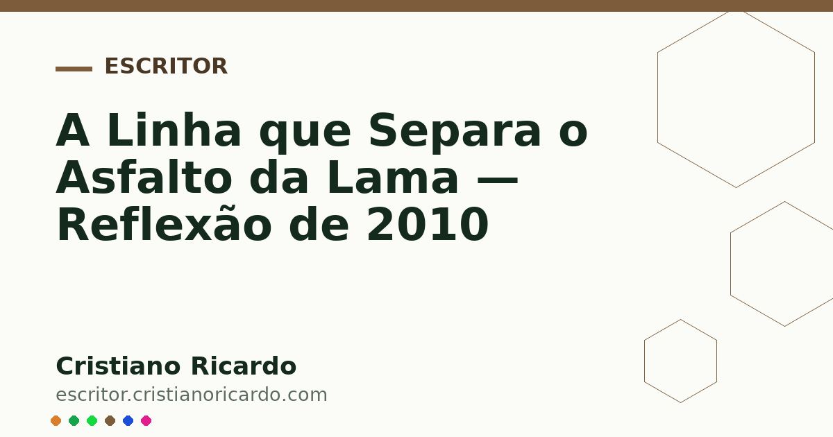 Card OG automático: A Linha que Separa o Asfalto da Lama — Reflexão de 2010