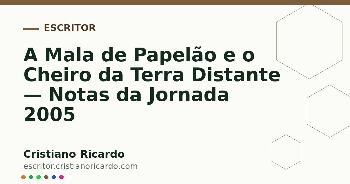 Card OG automático: A Mala de Papelão e o Cheiro da Terra Distante — Notas da Jornada 2005