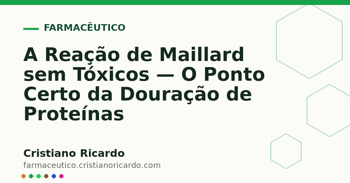 Card OG automático: A Reação de Maillard sem Tóxicos — O Ponto Certo da Douração de Proteínas