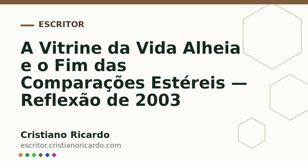 Card OG automático: A Vitrine da Vida Alheia e o Fim das Comparações Estéreis — Reflexão de 2003
