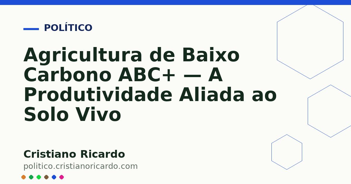 Card OG automático: Agricultura de Baixo Carbono ABC+ — A Produtividade Aliada ao Solo Vivo