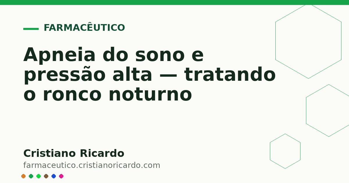 Card OG automático: Apneia do sono e pressão alta — tratando o ronco noturno