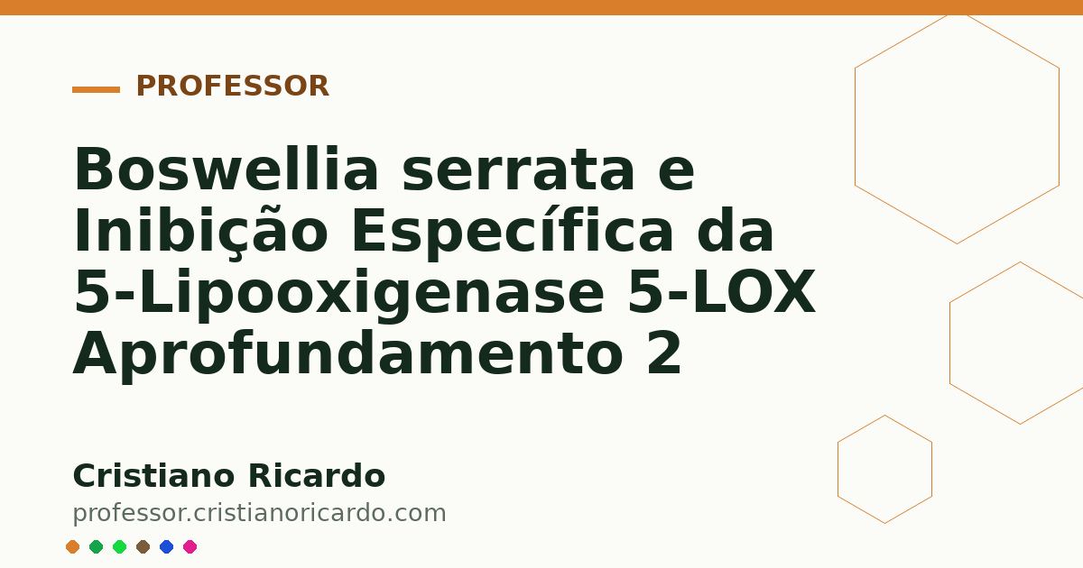 Card OG automático: Boswellia serrata e Inibição Específica da 5-Lipooxigenase 5-LOX Aprofundamento 2