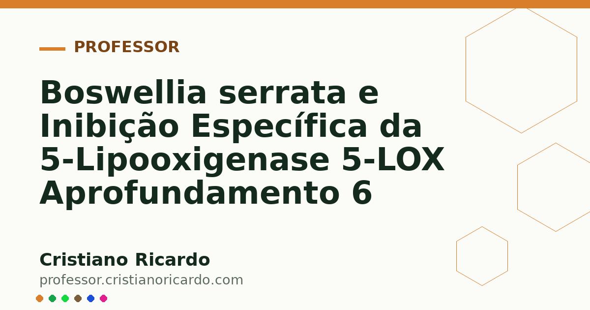 Card OG automático: Boswellia serrata e Inibição Específica da 5-Lipooxigenase 5-LOX Aprofundamento 6