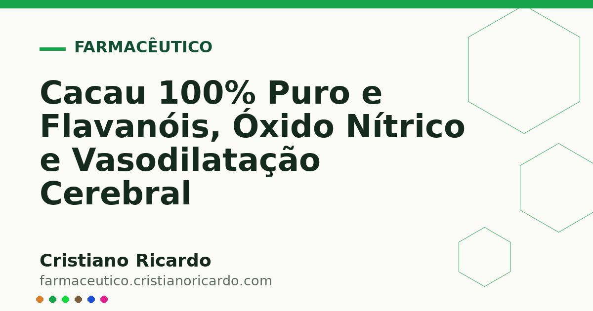 Card OG automático: Cacau 100% Puro e Flavanóis, Óxido Nítrico e Vasodilatação Cerebral
