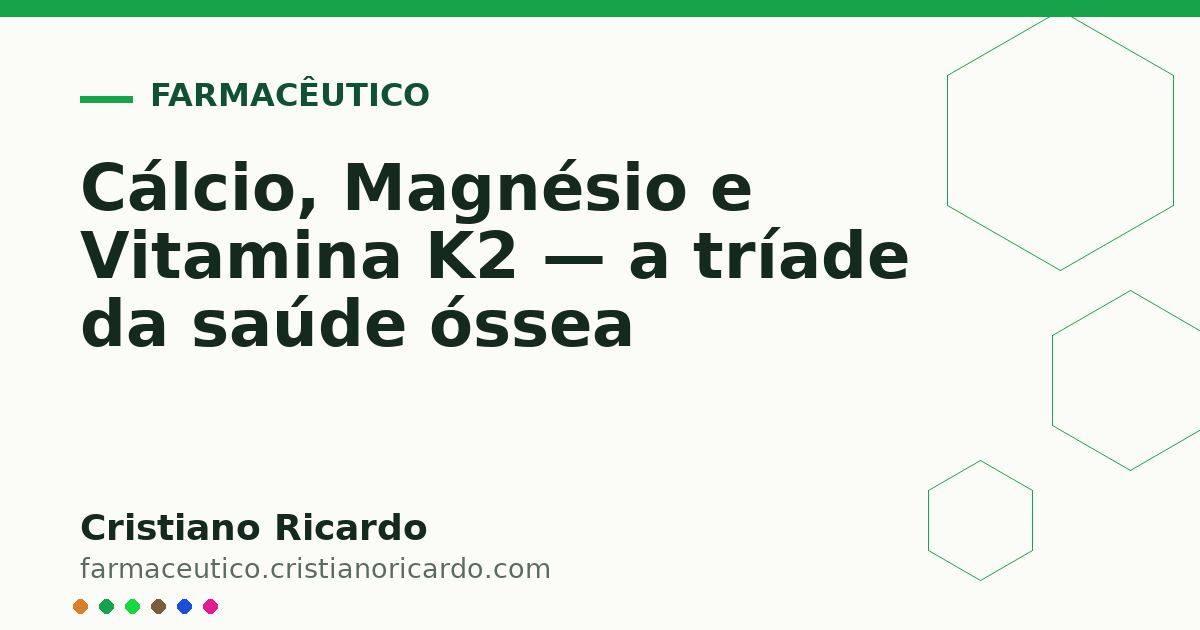 Card OG automático: Cálcio, Magnésio e Vitamina K2 — a tríade da saúde óssea