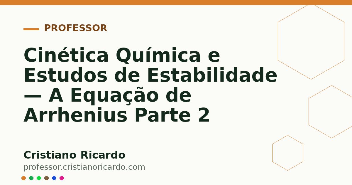 Card OG automático: Cinética Química e Estudos de Estabilidade — A Equação de Arrhenius Parte 2