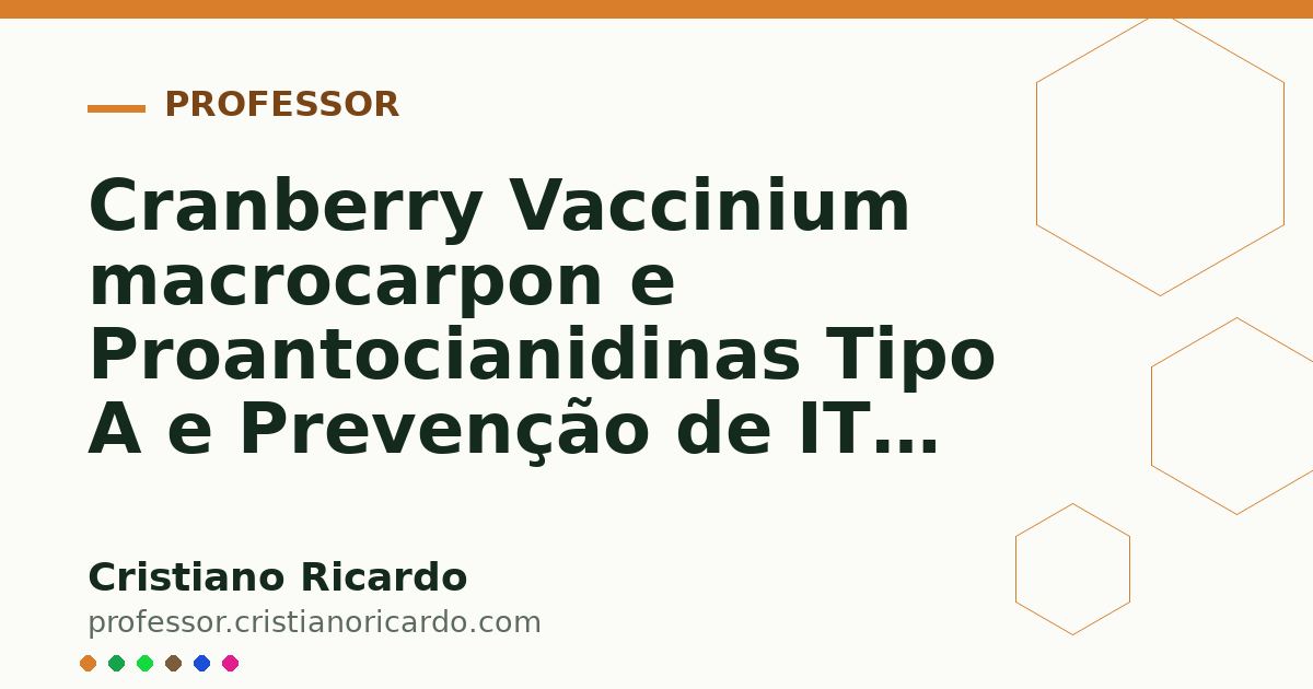 Card OG automático: Cranberry Vaccinium macrocarpon e Proantocianidinas Tipo A e Prevenção de ITU Aprofundamento 2