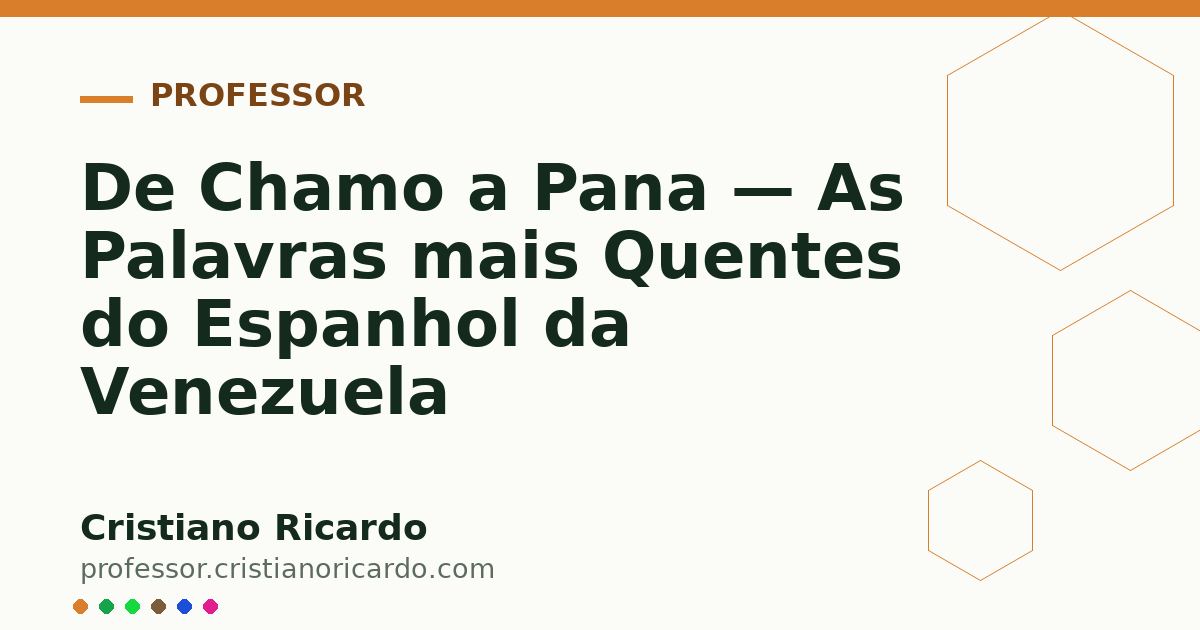 Card OG automático: De Chamo a Pana — As Palavras mais Quentes do Espanhol da Venezuela