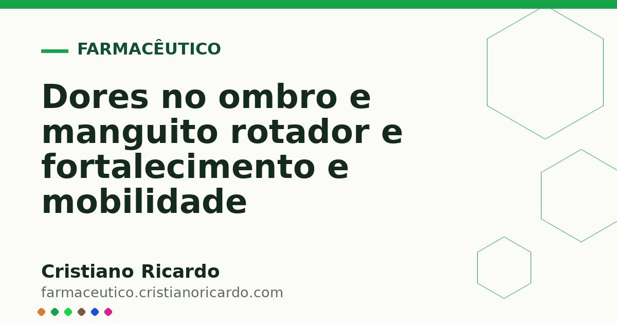 Card OG automático: Dores no ombro e manguito rotador e fortalecimento e mobilidade