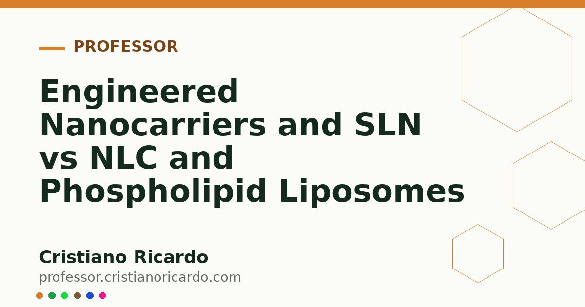 Card OG automático: Engineered Nanocarriers and SLN vs NLC and Phospholipid Liposomes