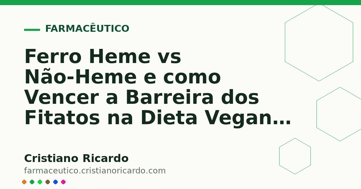 Card OG automático: Ferro Heme vs Não-Heme e como Vencer a Barreira dos Fitatos na Dieta Vegana — Perspectiva Bioquímica 2020
