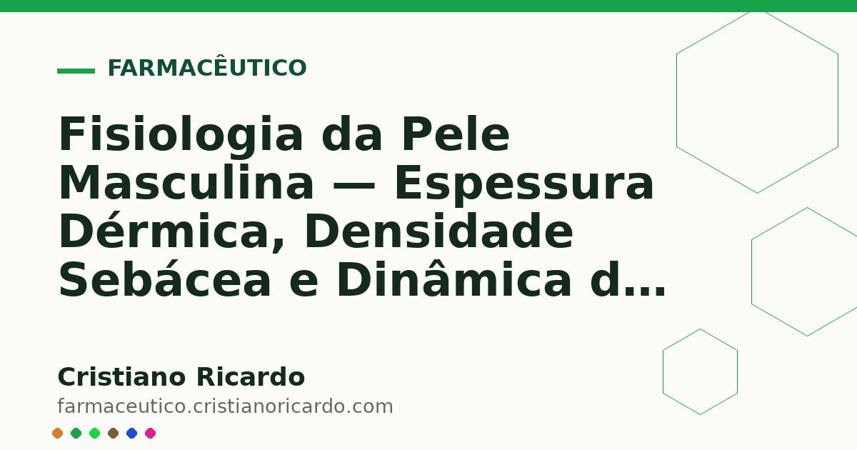 Card OG automático: Fisiologia da Pele Masculina — Espessura Dérmica, Densidade Sebácea e Dinâmica do Colágeno