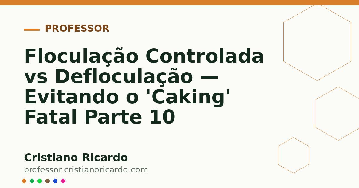 Card OG automático: Floculação Controlada vs Defloculação — Evitando o 'Caking' Fatal Parte 10