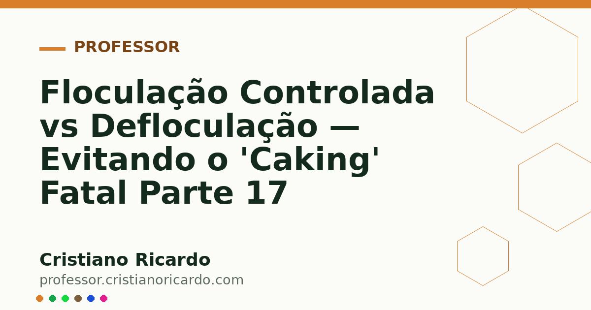 Card OG automático: Floculação Controlada vs Defloculação — Evitando o 'Caking' Fatal Parte 17