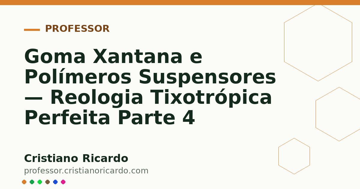 Card OG automático: Goma Xantana e Polímeros Suspensores — Reologia Tixotrópica Perfeita Parte 4