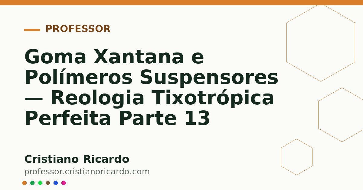 Card OG automático: Goma Xantana e Polímeros Suspensores — Reologia Tixotrópica Perfeita Parte 13