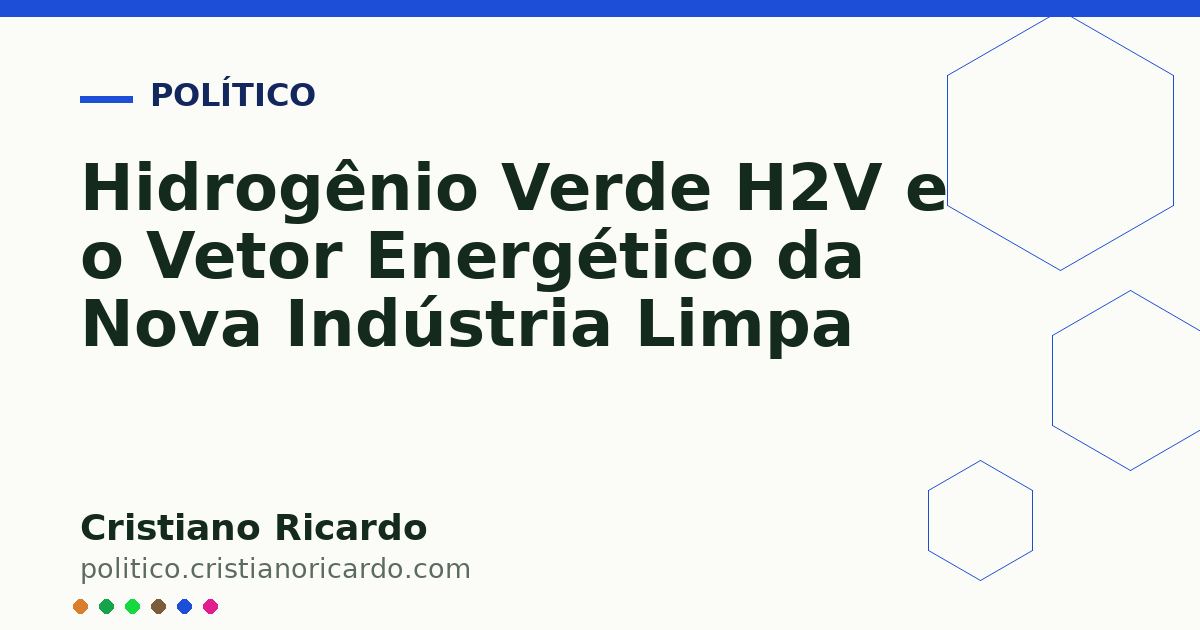 Card OG automático: Hidrogênio Verde H2V e o Vetor Energético da Nova Indústria Limpa