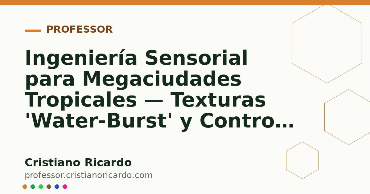 Card OG automático: Ingeniería Sensorial para Megaciudades Tropicales — Texturas 'Water-Burst' y Control de Brillo Análisis de Mercado & Ciencia 2024