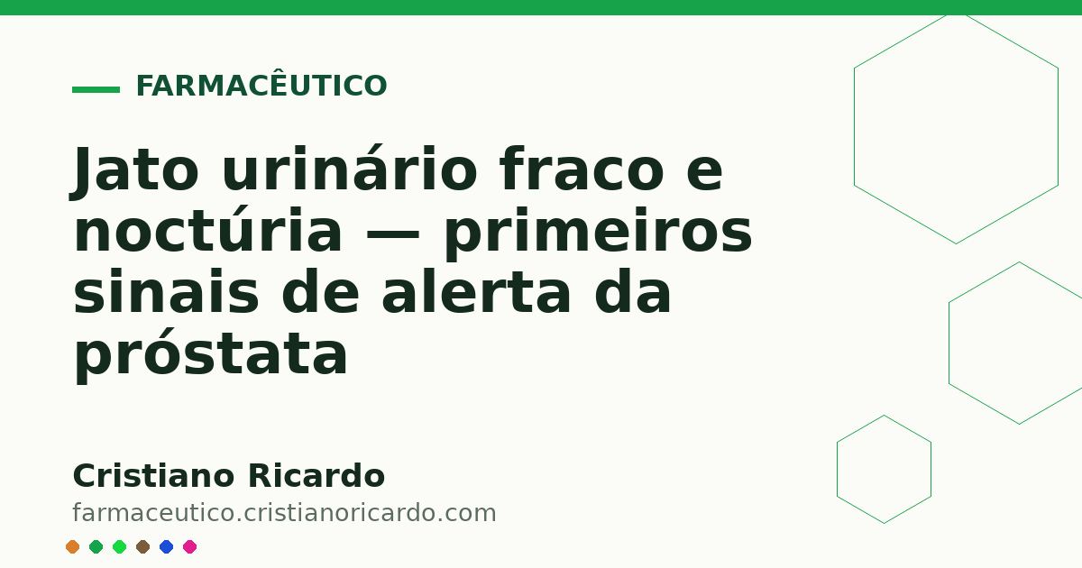 Card OG automático: Jato urinário fraco e noctúria — primeiros sinais de alerta da próstata