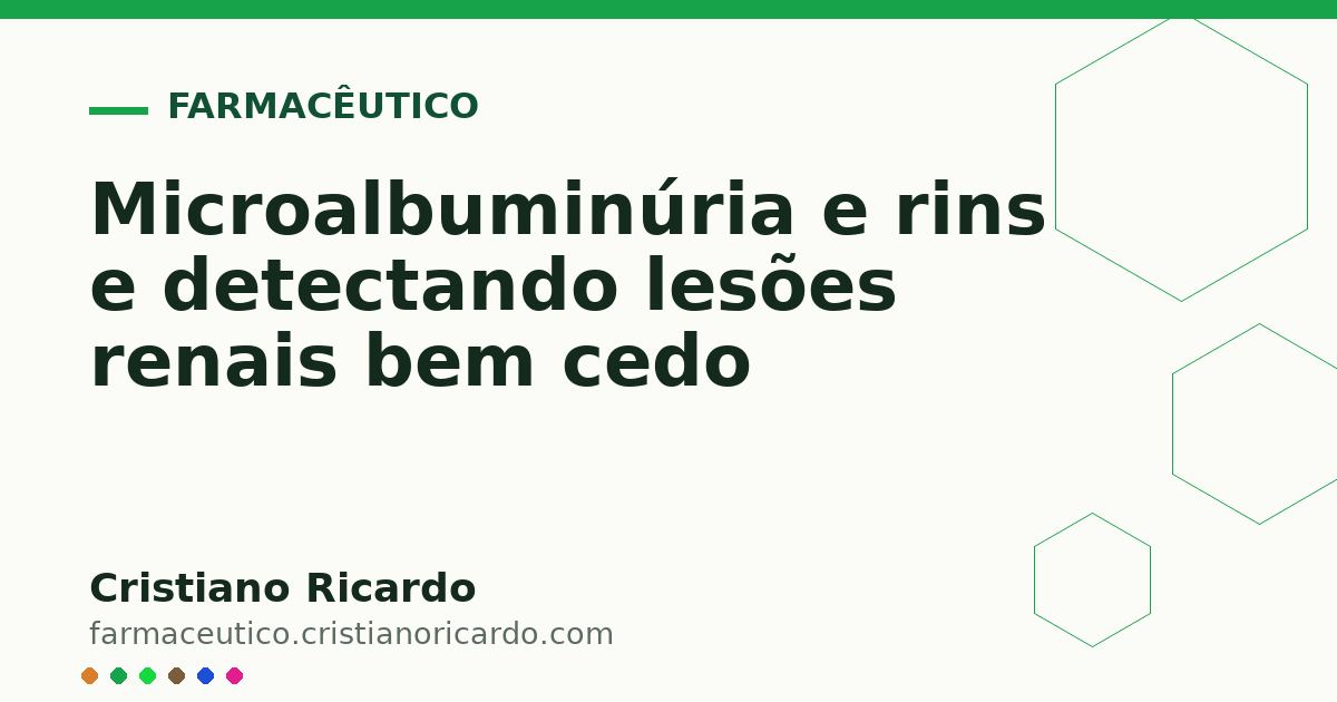 Card OG automático: Microalbuminúria e rins e detectando lesões renais bem cedo