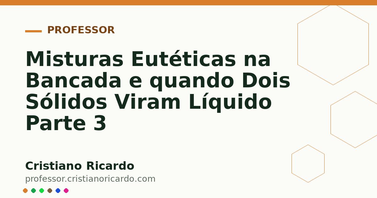 Card OG automático: Misturas Eutéticas na Bancada e quando Dois Sólidos Viram Líquido Parte 3