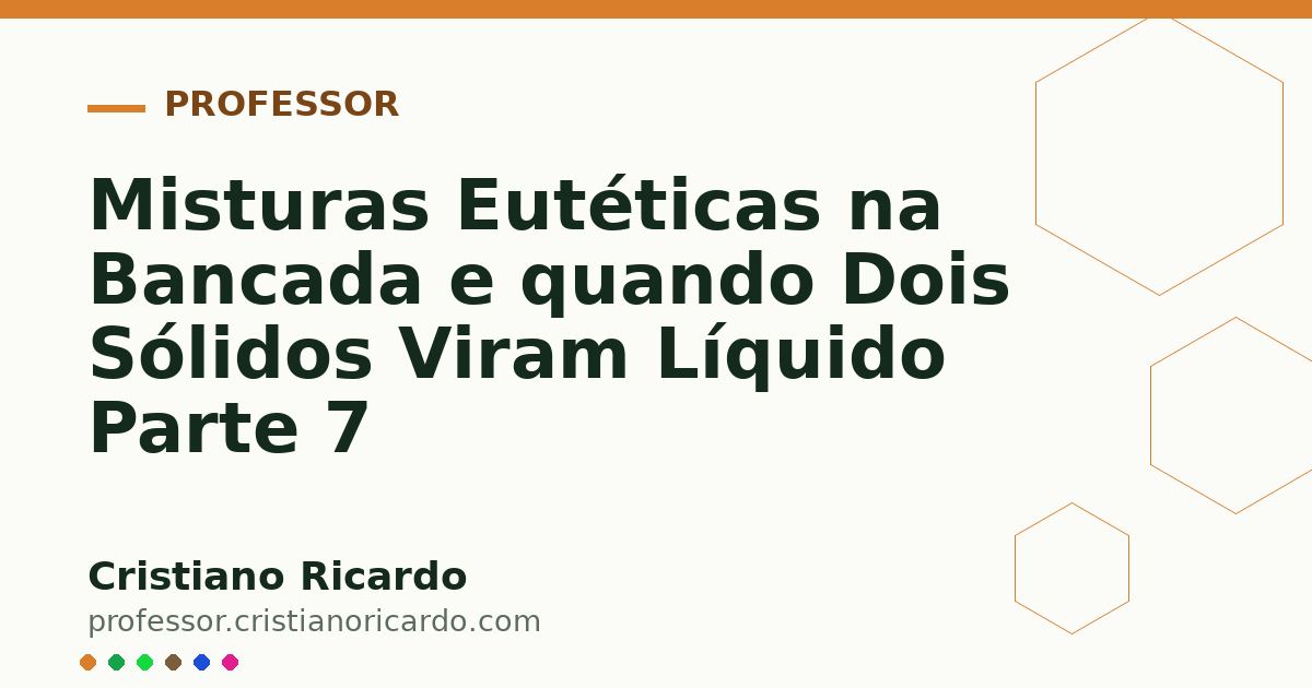 Card OG automático: Misturas Eutéticas na Bancada e quando Dois Sólidos Viram Líquido Parte 7