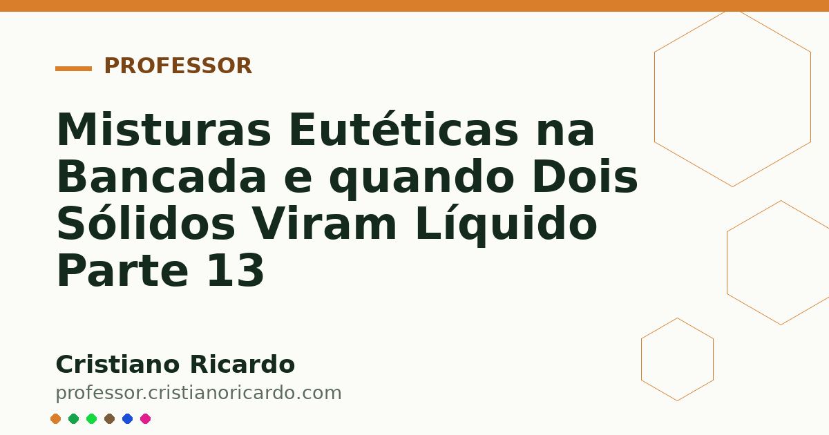 Card OG automático: Misturas Eutéticas na Bancada e quando Dois Sólidos Viram Líquido Parte 13
