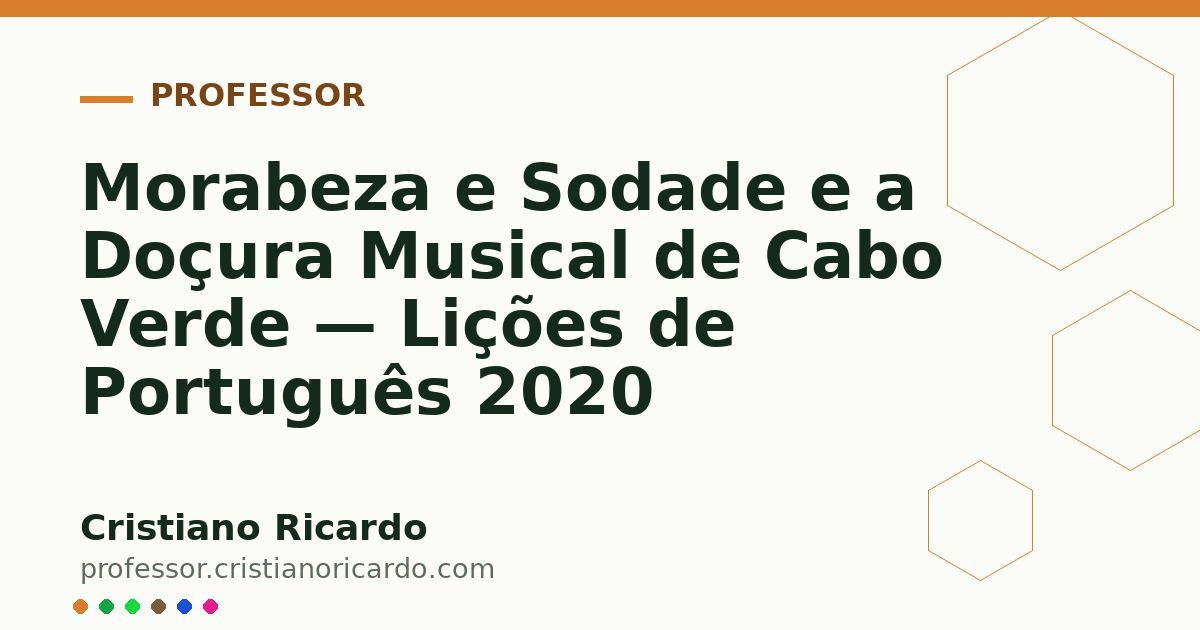 Card OG automático: Morabeza e Sodade e a Doçura Musical de Cabo Verde — Lições de Português 2020
