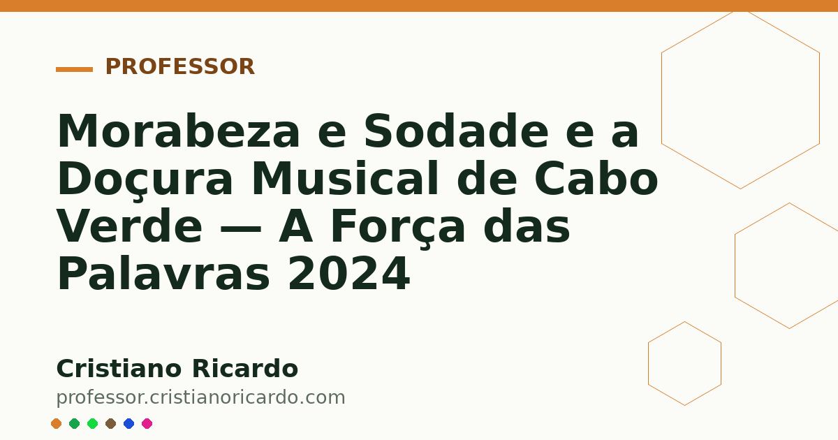 Card OG automático: Morabeza e Sodade e a Doçura Musical de Cabo Verde — A Força das Palavras 2024