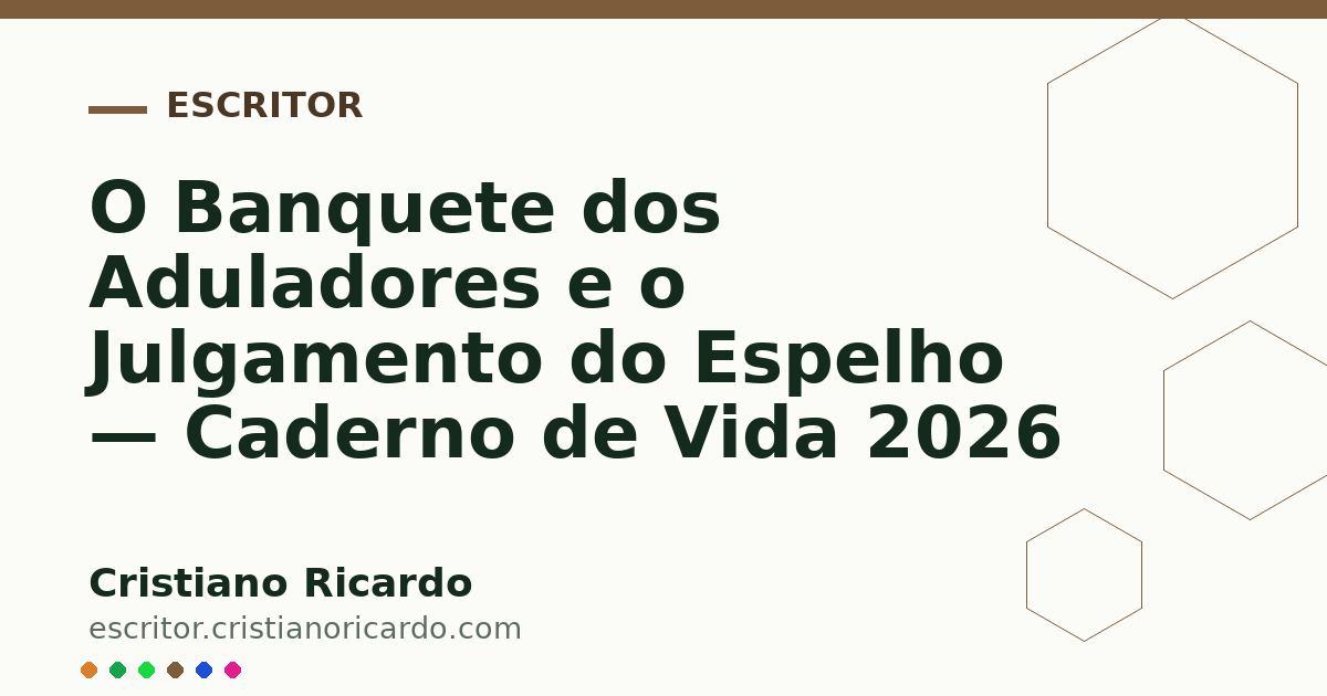 Card OG automático: O Banquete dos Aduladores e o Julgamento do Espelho — Caderno de Vida 2026