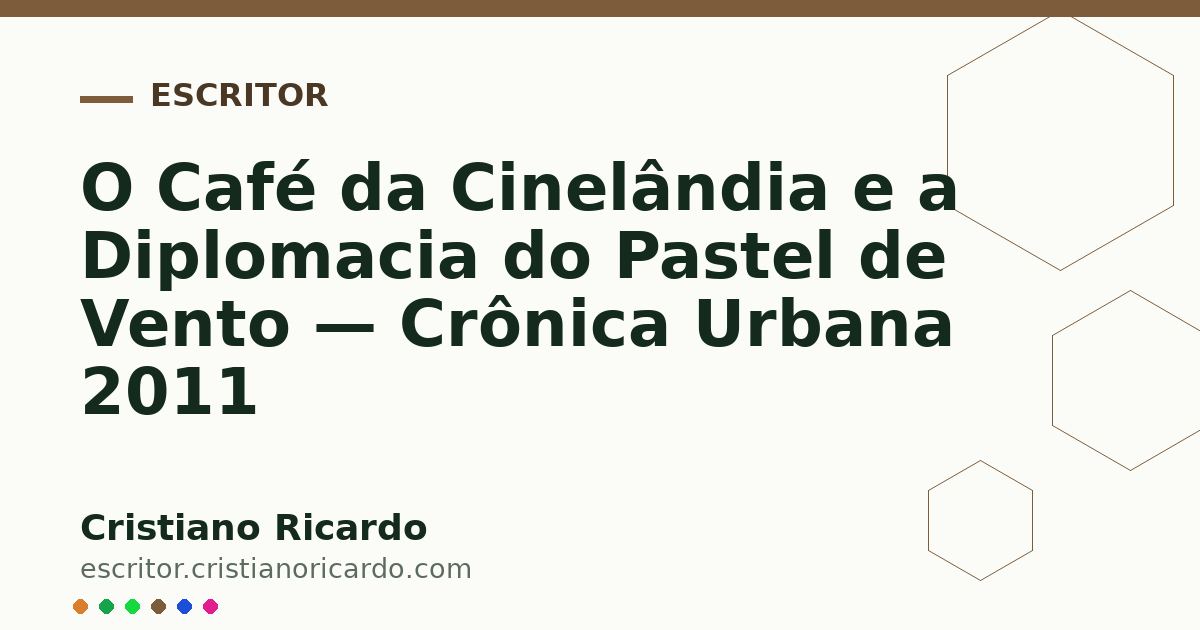 Card OG automático: O Café da Cinelândia e a Diplomacia do Pastel de Vento — Crônica Urbana 2011