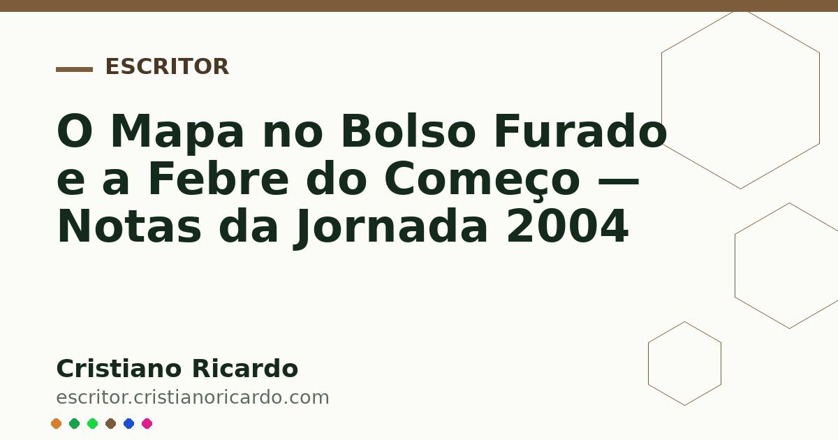 Card OG automático: O Mapa no Bolso Furado e a Febre do Começo — Notas da Jornada 2004