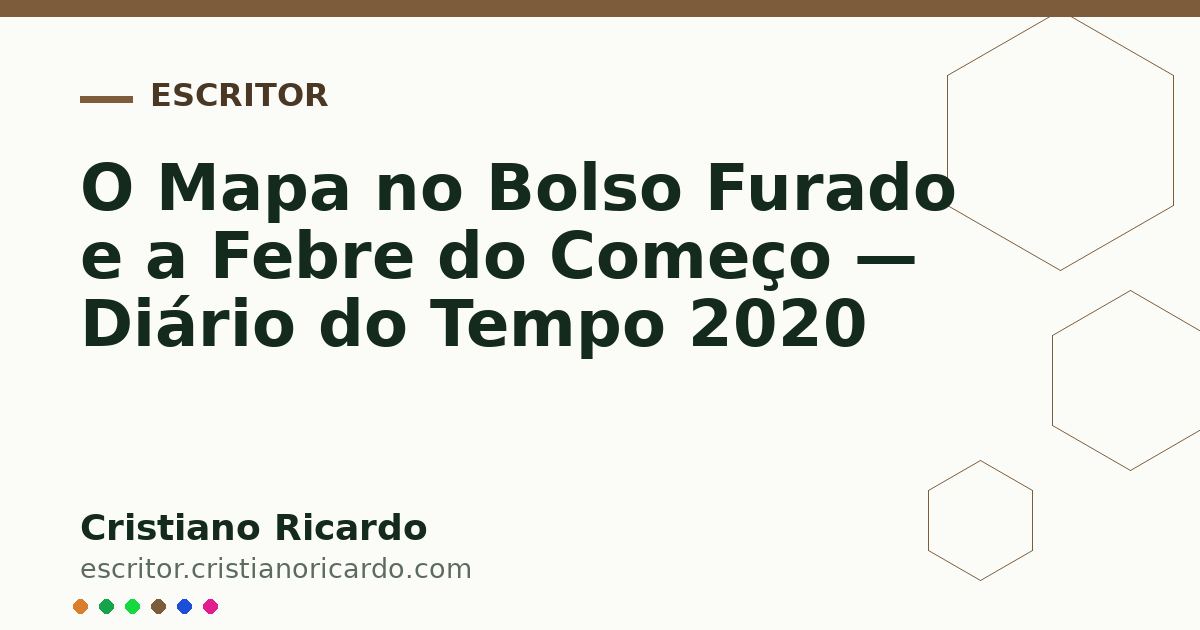 Card OG automático: O Mapa no Bolso Furado e a Febre do Começo — Diário do Tempo 2020