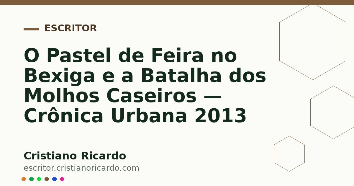 Card OG automático: O Pastel de Feira no Bexiga e a Batalha dos Molhos Caseiros — Crônica Urbana 2013