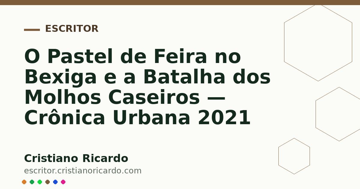 Card OG automático: O Pastel de Feira no Bexiga e a Batalha dos Molhos Caseiros — Crônica Urbana 2021