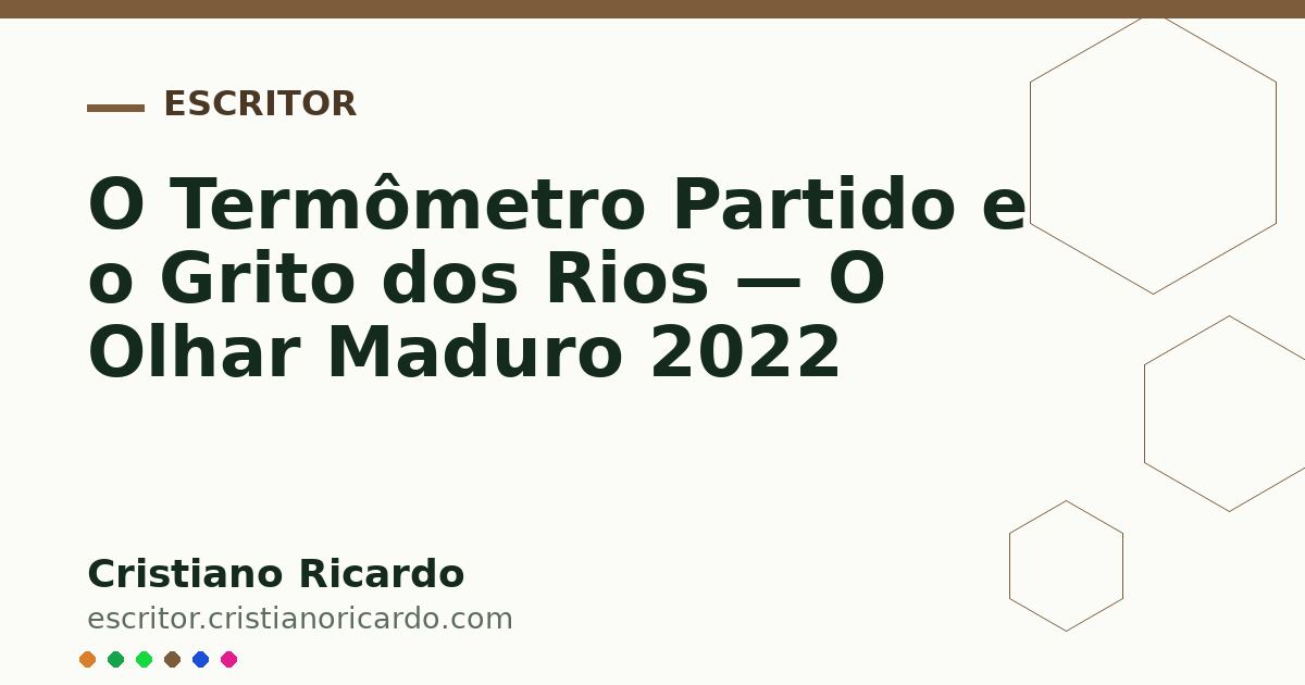 Card OG automático: O Termômetro Partido e o Grito dos Rios — O Olhar Maduro 2022