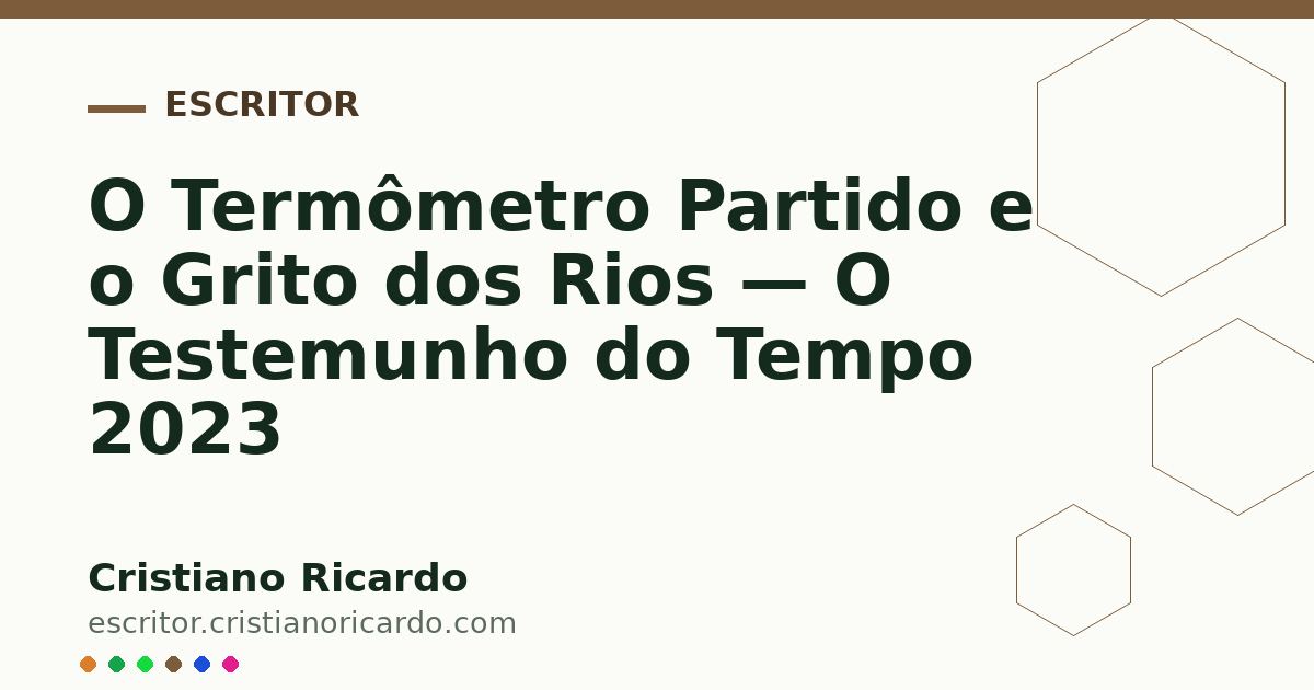 Card OG automático: O Termômetro Partido e o Grito dos Rios — O Testemunho do Tempo 2023