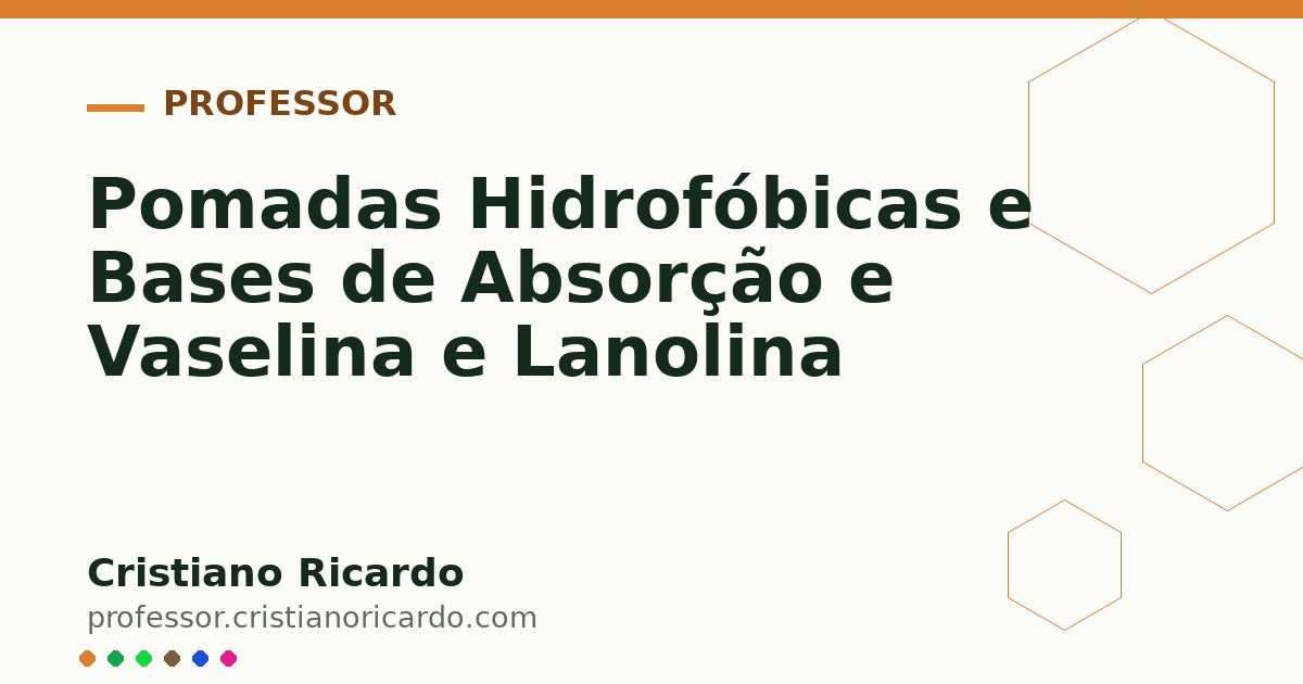 Card OG automático: Pomadas Hidrofóbicas e Bases de Absorção e Vaselina e Lanolina
