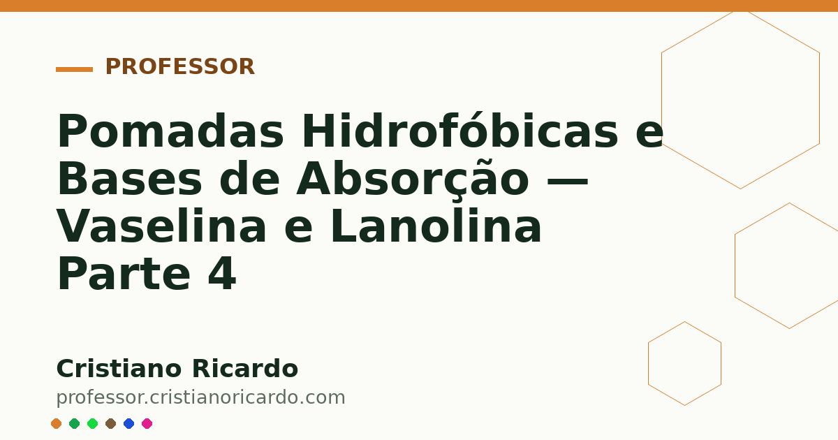 Card OG automático: Pomadas Hidrofóbicas e Bases de Absorção — Vaselina e Lanolina Parte 4