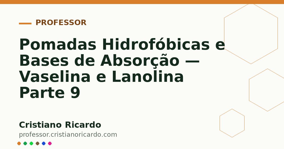Card OG automático: Pomadas Hidrofóbicas e Bases de Absorção — Vaselina e Lanolina Parte 9