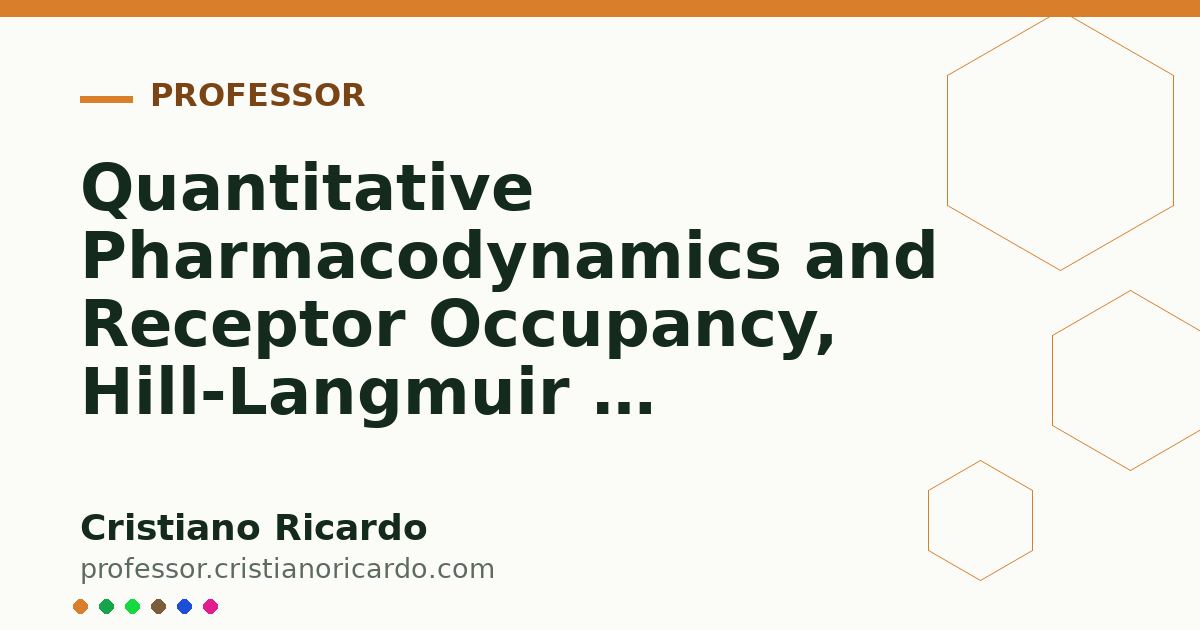 Card OG automático: Quantitative Pharmacodynamics and Receptor Occupancy, Hill-Langmuir & Antagonism Models — Clinical Treatise 2016