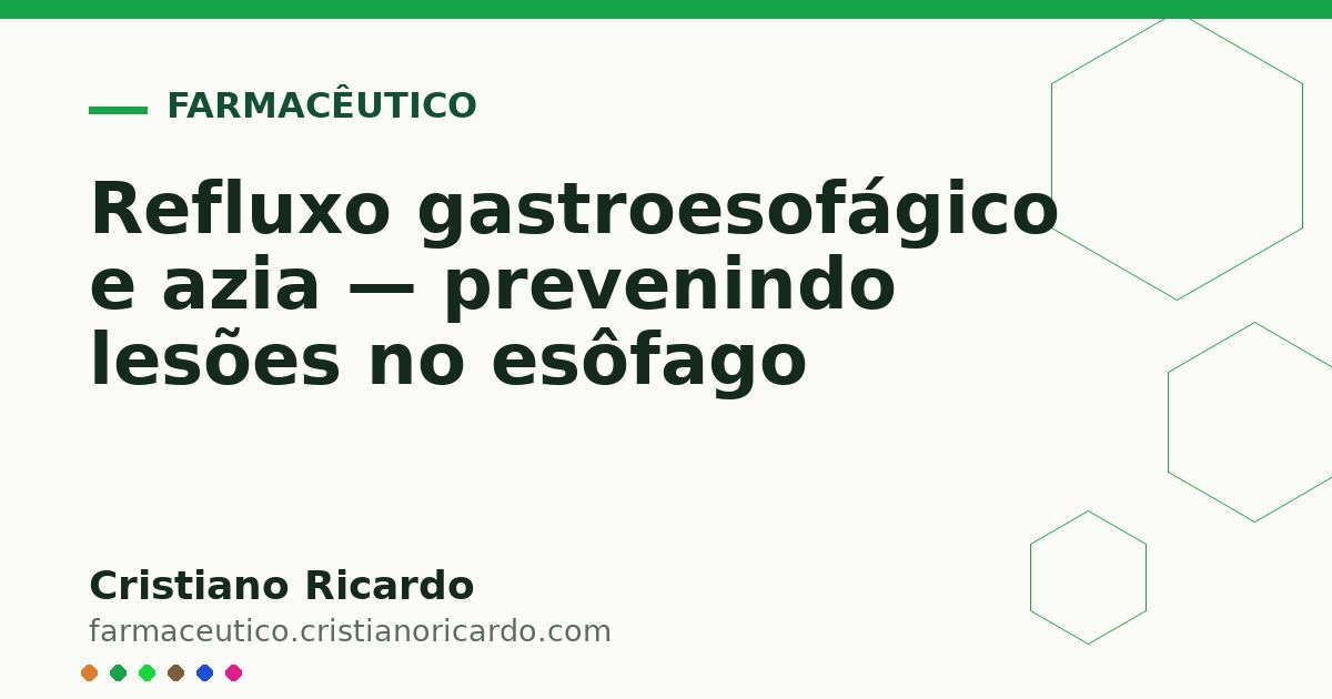 Card OG automático: Refluxo gastroesofágico e azia — prevenindo lesões no esôfago