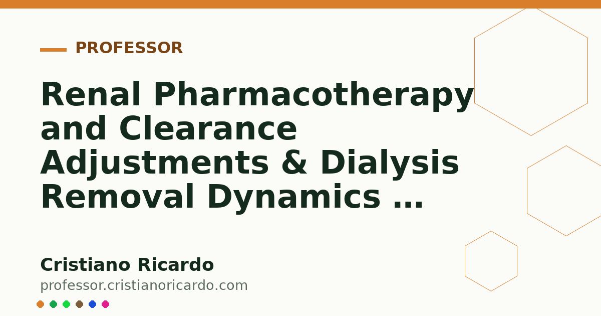Card OG automático: Renal Pharmacotherapy and Clearance Adjustments & Dialysis Removal Dynamics — Clinical Treatise 2025