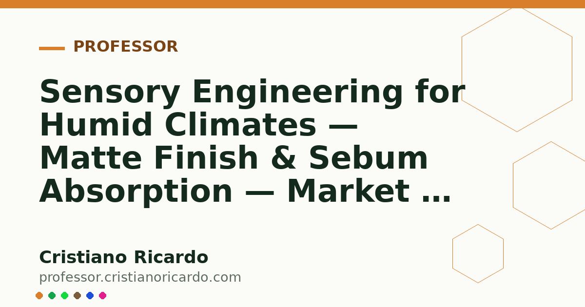 Card OG automático: Sensory Engineering for Humid Climates — Matte Finish & Sebum Absorption — Market & Science Review 2017