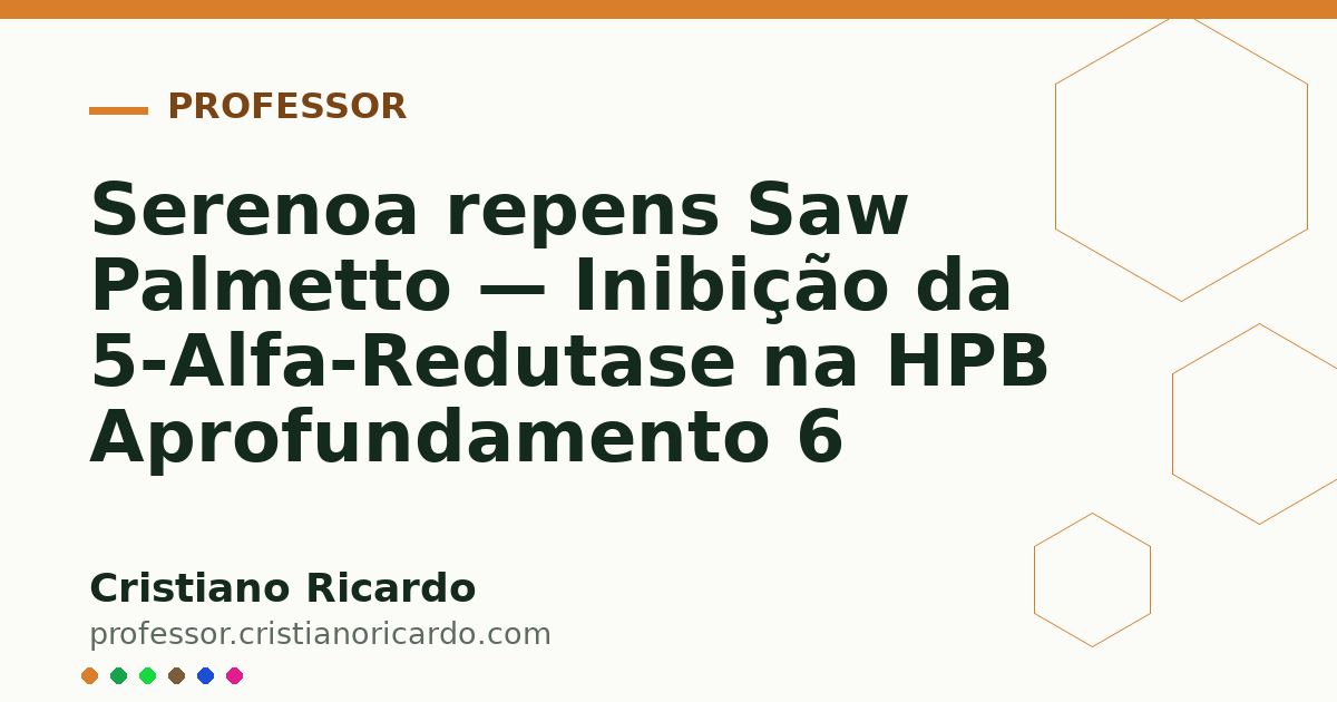 Card OG automático: Serenoa repens Saw Palmetto — Inibição da 5-Alfa-Redutase na HPB Aprofundamento 6