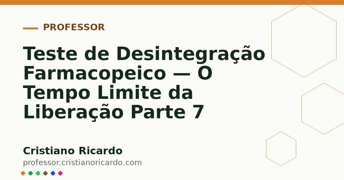 Card OG automático: Teste de Desintegração Farmacopeico — O Tempo Limite da Liberação Parte 7